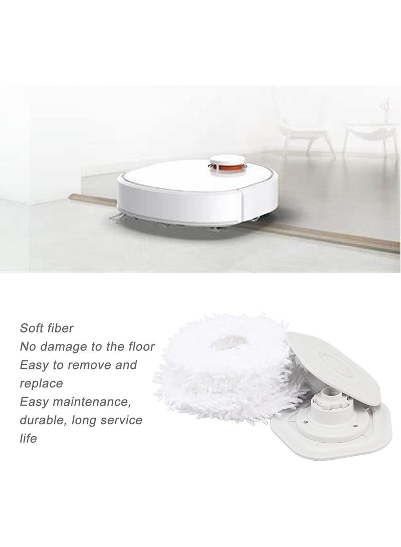 KASTWAVE Mop Cloths for Dreame Bot W10 Pro Vacuum Cleaner with Holder, Washable Replacement Filters Clean Mop Pads, 6 Mop Cloths and 2 Holder  - Image 4