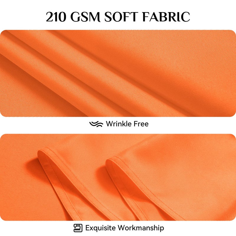 Softalker Rectangle Tablecloth  Waterproof & Stain Resistant Table Cloths Wrinkle Free Fabric Washable 210GSM Polyester Table Cover for Dining/Party/Outdoor - 60 x 120 inch Orange - Image 4