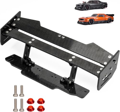 MOSHNOLY Carbon Fiber Tail Wing Rear Compatible with Arrma 6S 17 Felony RC3 MM Thick Carbon Rear Spoiler Upgrades Replace Parts for RC Vehicle Scale Accessories ARA48004117 6S FelonySimulated Style - Image 1