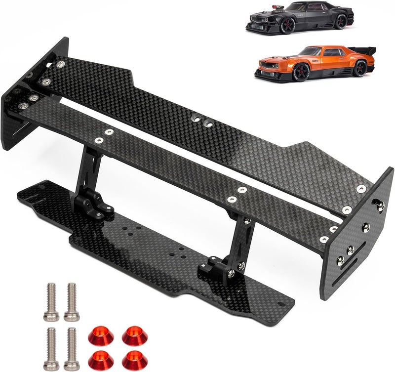 MOSHNOLY Carbon Fiber Tail Wing Rear Compatible with Arrma 6S 17 Felony RC3 MM Thick Carbon Rear Spoiler Upgrades Replace Parts for RC Vehicle Scale Accessories ARA48004117 6S FelonySimulated Style - Image 3