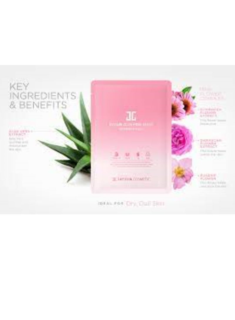 JAYJUN JJ Aloe Pink Mask, 0.8 fl. oz, 25ml, Pack of 10 Sheets, Soothing, Hydrating, Aloe - Image 5