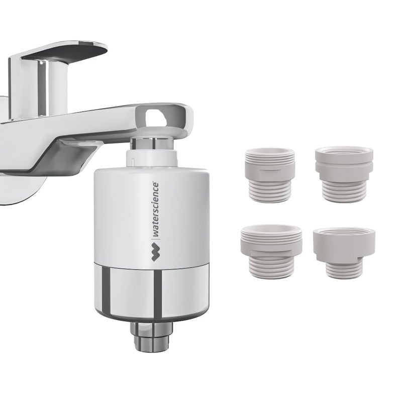 WaterScience منقي المياه الصعبة CLEO للصنبور والدش | فلتر دش للحمام | فلتر مياه صعبة للصنبور - CLEO-SFU-423 - Image 1