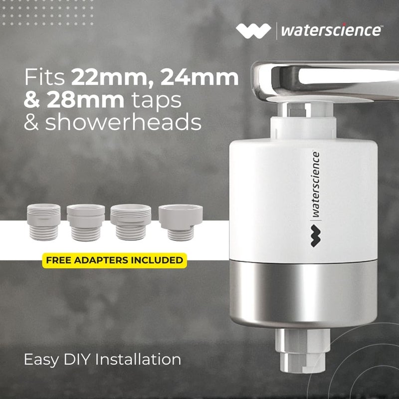 WaterScience منقي المياه الصعبة CLEO للصنبور والدش | فلتر دش للحمام | فلتر مياه صعبة للصنبور - CLEO-SFU-423 - Image 5