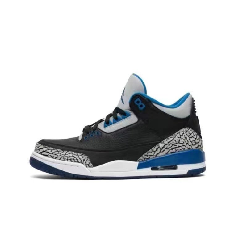 Putian shoes foreign trade factory wholesale Jordan AJ3 Joe 3 white cement flame red air cushion non-slip men''s basketball sneaker - Image 1