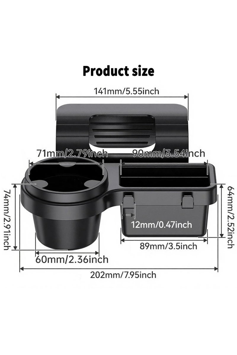 Car Window Multifunctional Storage Organizer - Car Door Cup Holder, Cell Phone Storage Box, Water Cup Holder, for Storing Small Items Such as Earphones, Keys, Bottles - Image 4