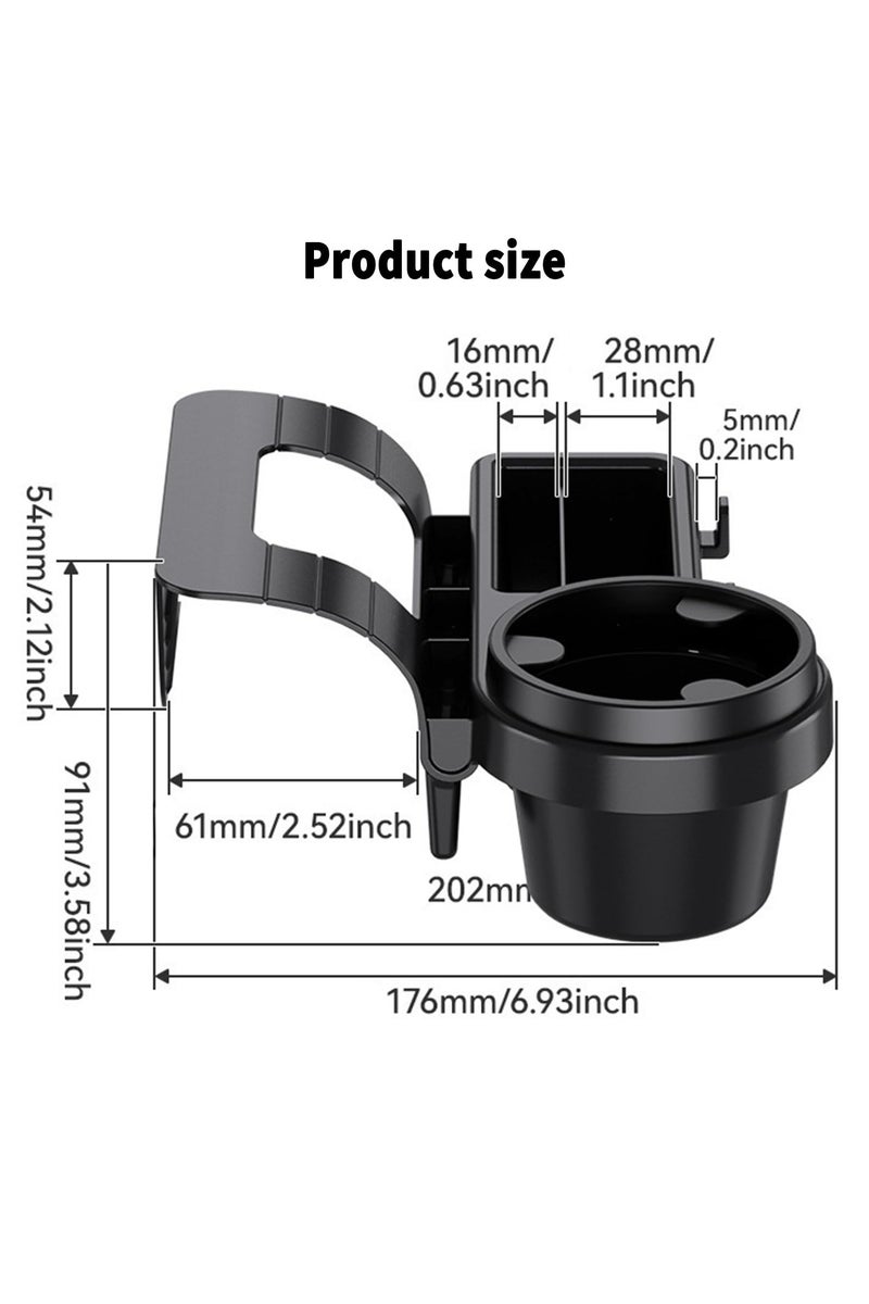 Car Window Multifunctional Storage Organizer - Car Door Cup Holder, Cell Phone Storage Box, Water Cup Holder, for Storing Small Items Such as Earphones, Keys, Bottles - Image 2