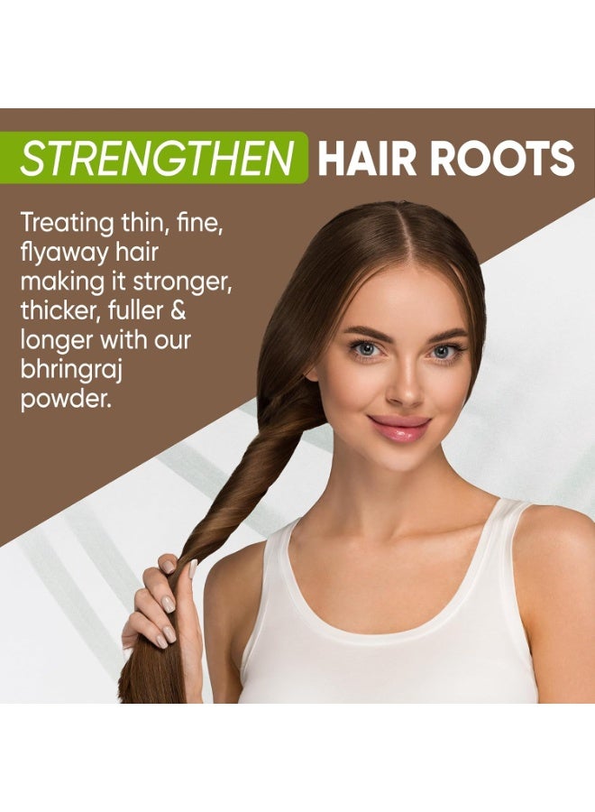 Davis Finest Organic Bhringraj Powder 100g Healthy Scalp Hair Growth Pure and Natural Essential Ayurvedic Hair Mask for Hair Loss Hair Fall Split Ends Damaged Thinning Hair  - Image 4