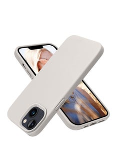 Compatible with iPhone 14 Case 6.1, Slim Liquid Silicone 3 Layers Full Phone Covered Soft Gel Rubber Case Protective Phone Cover 6.1 Inch-Starlight