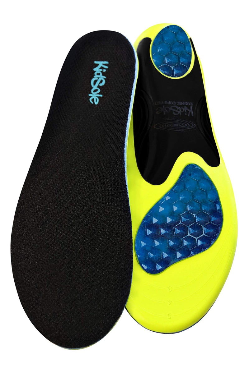 KidSole Cosmic Comfort Reinforced Arch Support Soft & Strong Children's Insole. Slim Profile & Strong Support with Memory Foam Soft Top. ((24 CM) US Kid's Size 3-6) - Image 2