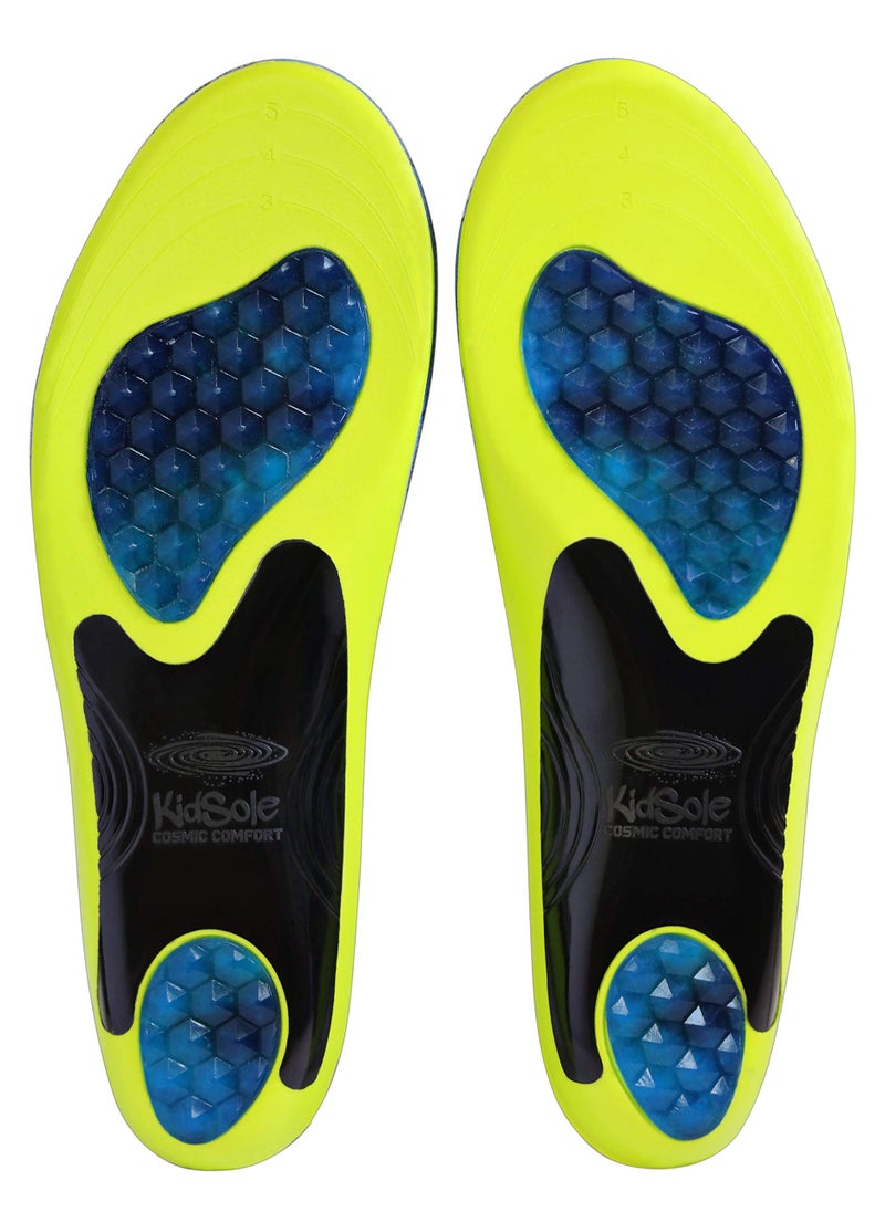KidSole Cosmic Comfort Reinforced Arch Support Soft & Strong Children's Insole. Slim Profile & Strong Support with Memory Foam Soft Top. ((24 CM) US Kid's Size 3-6) - Image 3