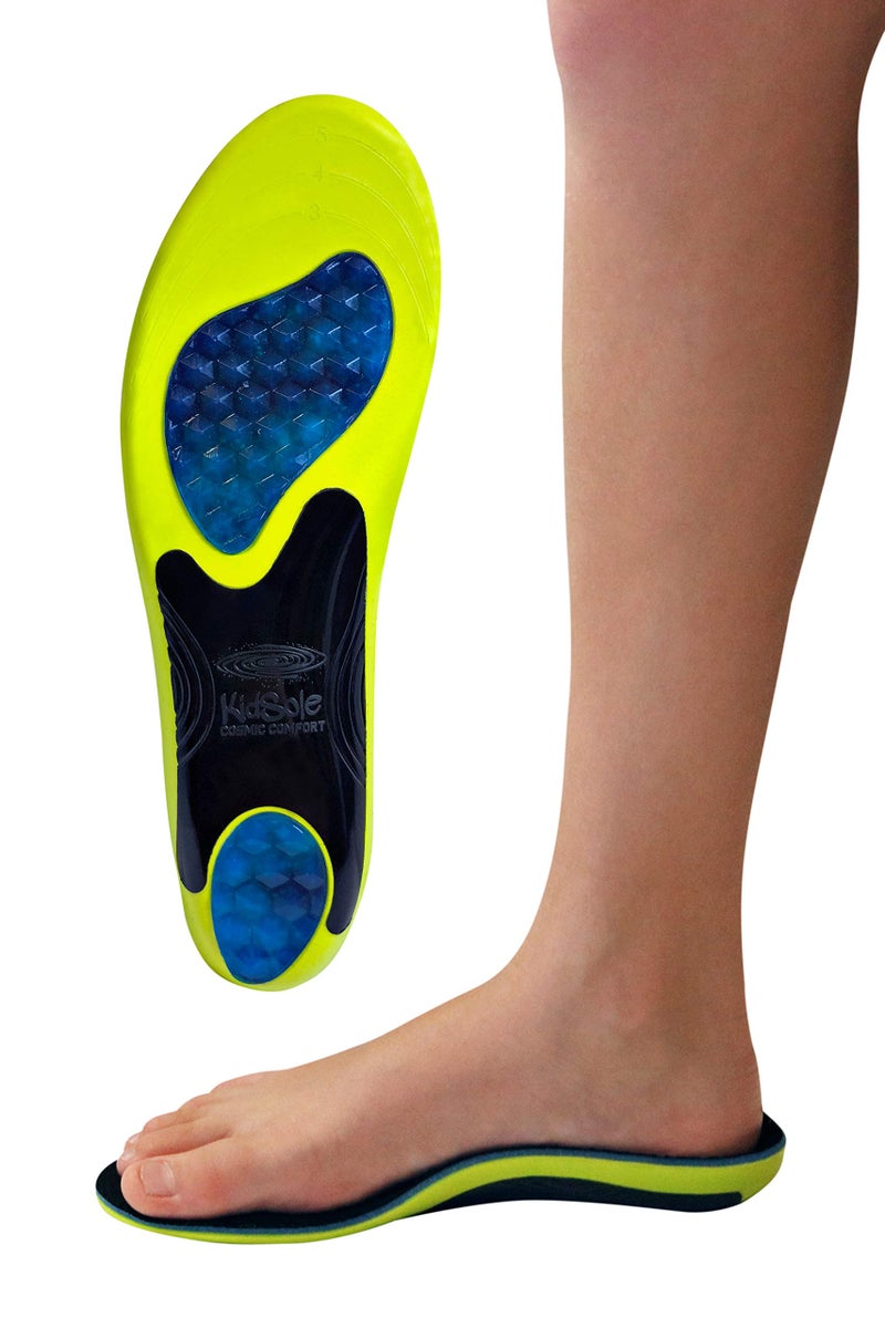 KidSole Cosmic Comfort Reinforced Arch Support Soft & Strong Children's Insole. Slim Profile & Strong Support with Memory Foam Soft Top. ((24 CM) US Kid's Size 3-6) - Image 1