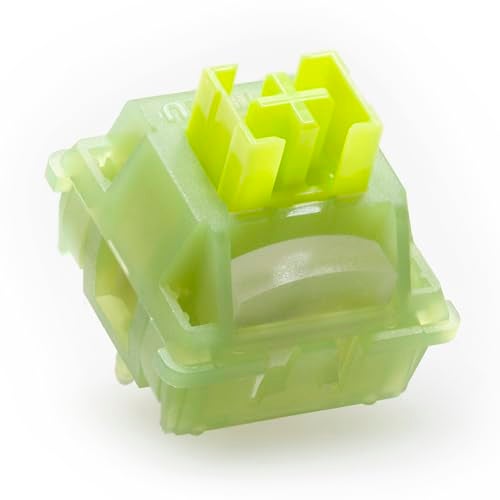 KPREPUBLIC Outemu Silent Peach V3 Switch Linear Tactile Lime for Mechanical Keyboard POM PA66 Factory Lubed (OTM V3 Silent Lemon LightGuide Switch x70) - Image 1
