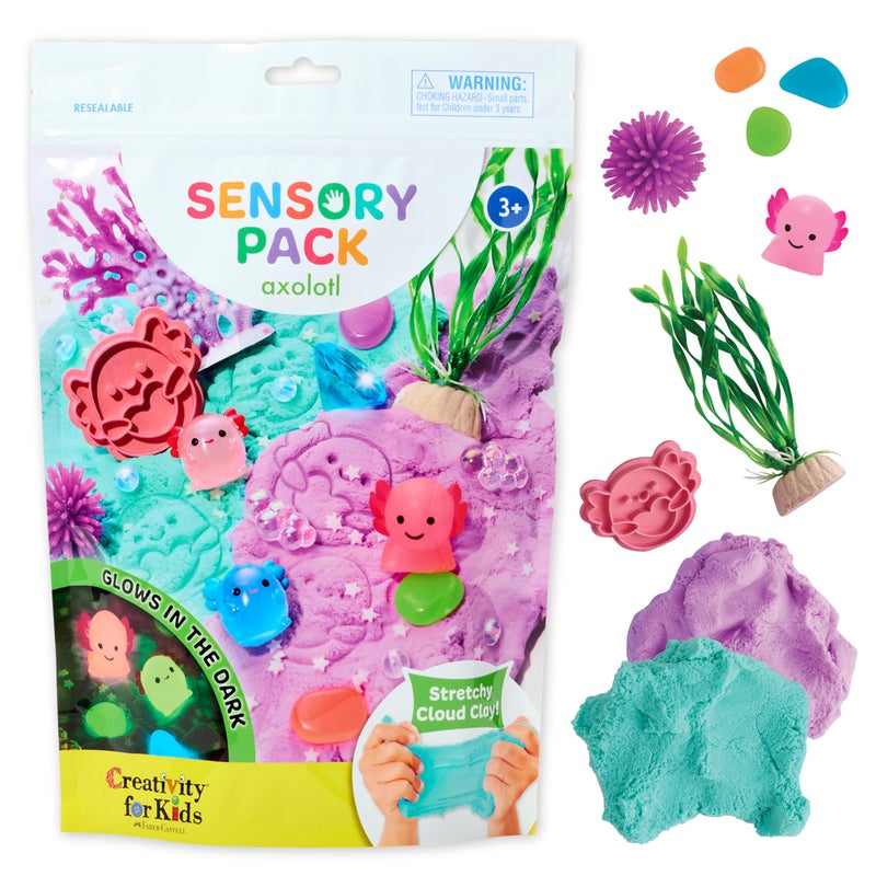 Creativity for Kids Sensory Pack: Axolotl - Sensory Toys for Toddlers, Easter Basket Stuffers, Toddler Activities & Travel Toys, Sensory Bin Fillers, and Axolotl Gifts (Ages 3+) - Image 1