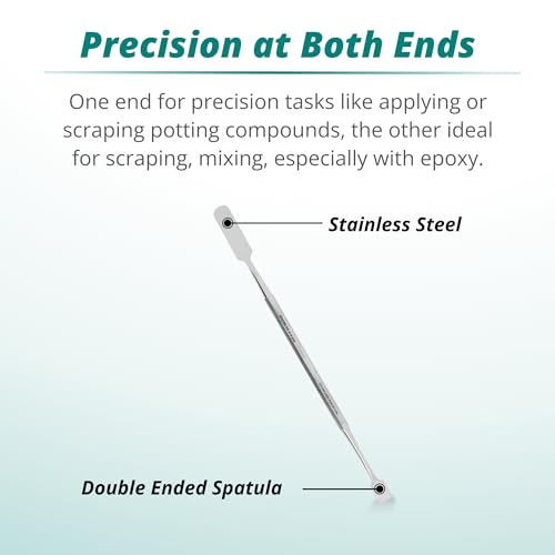 Excelta Double-Ended Spatula, Stainless Steel, Versatile Tool for Potting, Scraping, and Mixing Epoxy, 7 Inches, Intermediate - Image 3