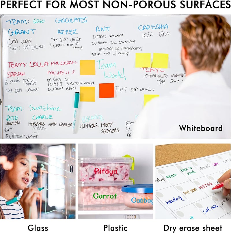 Shuttle Art Dry Erase Markers, 25 Pack 20 Colors Whiteboard Markers,Bundled with 5 Extra Black, Fine Tip Markers for Kids,Perfect for Writing on Dry-Erase Surfaces,School Office Supplies - Image 5