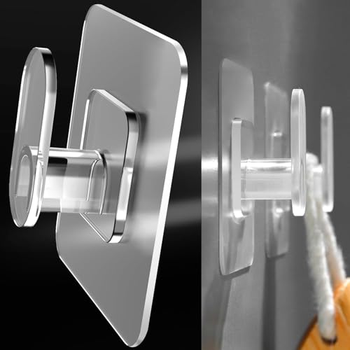 ELMVIA Self Adhesive Hooks/Wall Hangings Hook/Waterproof Hooks for Wall Without Drilling Heavy Duty Bathroom Kitchen Towel Wall Hooks for Hanging Strong Coat (2, Nail Hook) - Image 4