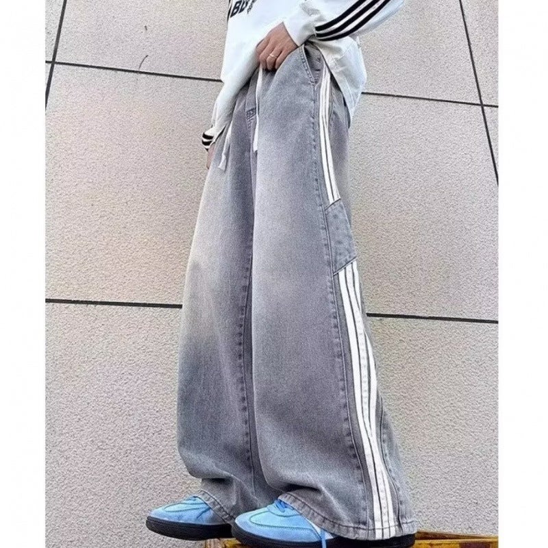 Unisex Classic Denim Jeans Loose Fit Daily Outdoor Wear - Image 1