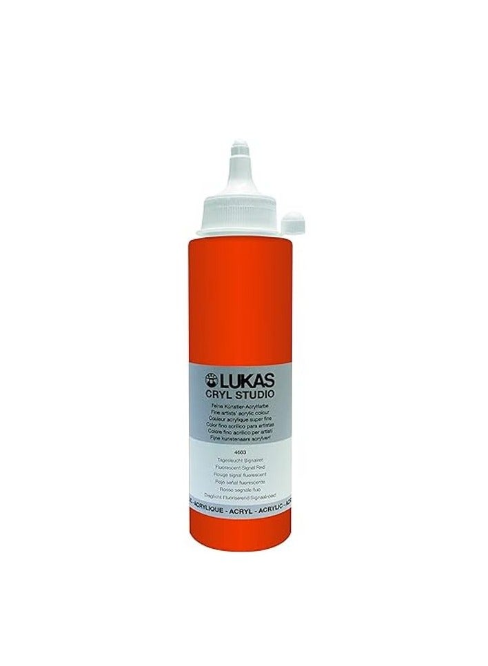 LUKAS CRYL STUDIO 250ML FLUORESCENT SIGNAL RED