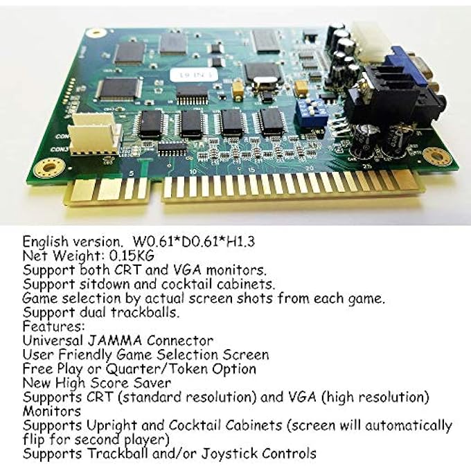 KOOBOOK 1Pcs Multi Classic 19 in 1 Multicade Arcade Multigame Jamma PCB Board Multiple Arcade Games Video Board - Image 3