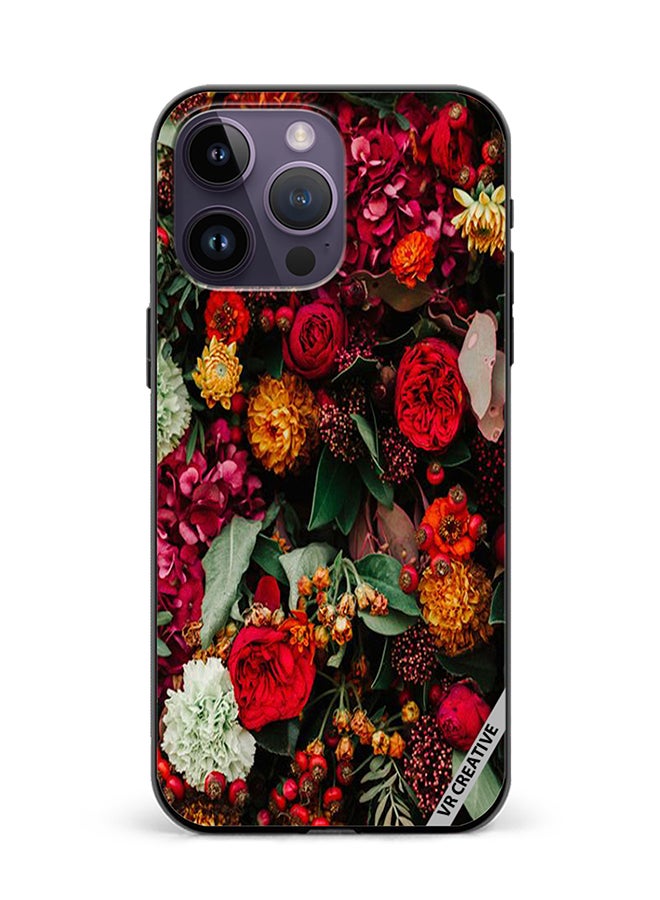 VR CREATIVE Protective Case Cover For Apple iPhone 16 Pro Max Colourful Flower Design Multicolour