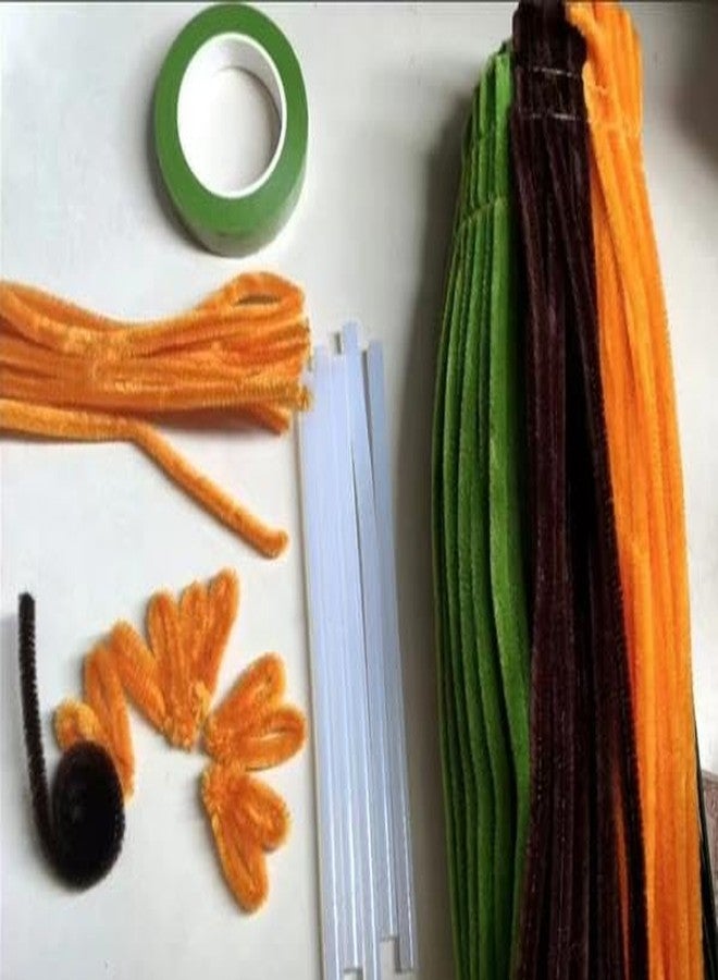 YOOTOM Pipe Cleaner Sunflower Kits DIY Crafts with Floral Wires & Gardening Tape,220PCS Chenille Stems for 15 Artificial Flower Bouquets Making,Graduation Wedding Birthday Festival Gift - Image 5