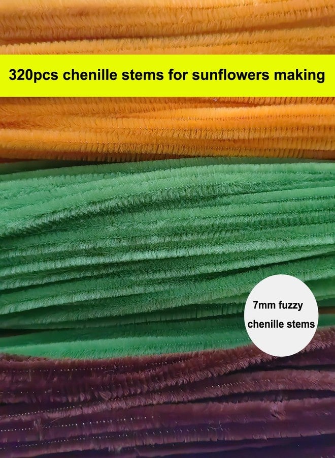 YOOTOM Pipe Cleaner Sunflower Kits DIY Crafts with Floral Wires & Gardening Tape,220PCS Chenille Stems for 15 Artificial Flower Bouquets Making,Graduation Wedding Birthday Festival Gift - Image 4