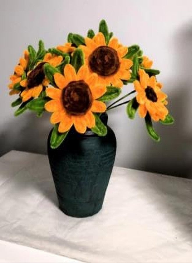 YOOTOM Pipe Cleaner Sunflower Kits DIY Crafts with Floral Wires & Gardening Tape,220PCS Chenille Stems for 15 Artificial Flower Bouquets Making,Graduation Wedding Birthday Festival Gift - Image 3