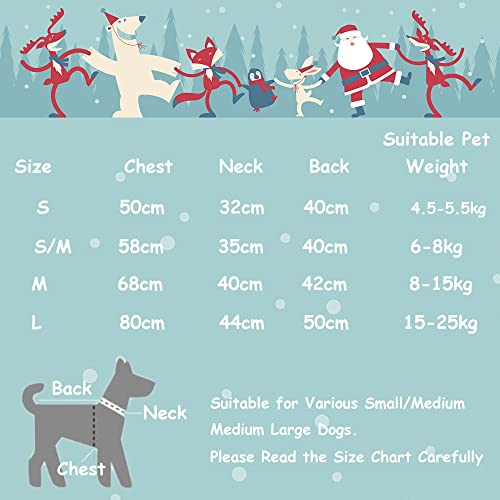 AFYHH 2Packs Large-Dog Christmas Clothes-Sweater - Costumes Winter Warm Xmas Puppy Holiday for Dog Cold Weather Outfit Apparel for Medium Large Dogs (S(Chest:19.6'',Back:15.7'')) - Image 3