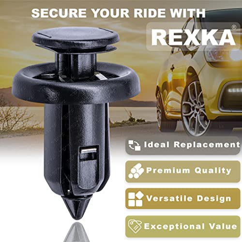 Rexka 40pcs Bumper Fender Grille Splash Shield Clips 91506-S9A-003 Stem Length 16 mm Compatible with Honda Acura Accord Civic CR-V Odyssey MDX RDX TSX TL ILX - Image 4