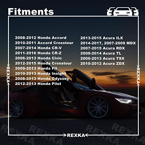 Rexka 40pcs Bumper Fender Grille Splash Shield Clips 91506-S9A-003 Stem Length 16 mm Compatible with Honda Acura Accord Civic CR-V Odyssey MDX RDX TSX TL ILX - Image 3