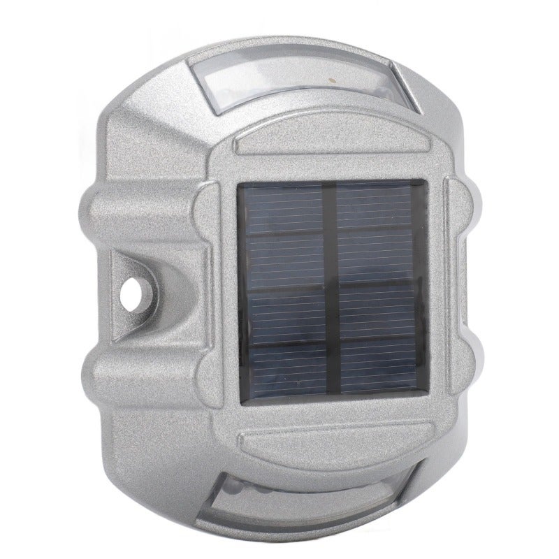 Solar Road Stud Light Aluminum Alloy Solar Powered Outdoor Waterproof Road Markers 6V 1.8W for Step Sidewalk Stair Garden Ground Green Light - Image 1
