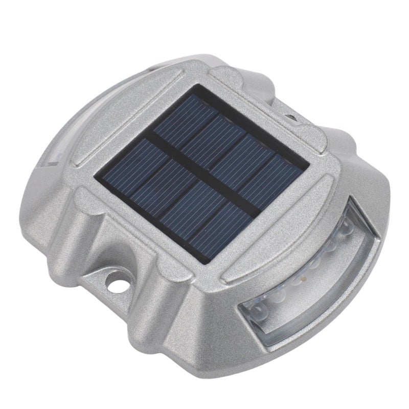 Solar Road Stud Light Aluminum Alloy Solar Powered Outdoor Waterproof Road Markers 6V 1.8W for Step Sidewalk Stair Garden Ground Green Light - Image 2