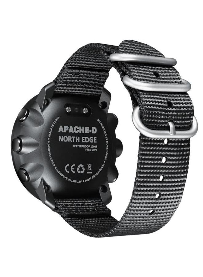 NORTH EDGE ساعة رقمية للرجال من North Edge Freediving مع بوصلة، مقياس الارتفاع، مقياس الضغط، مقياس الحرارة، منبه، عداد خطوات، عداد السعرات الحرارية، مؤقت تنازلي - Image 5