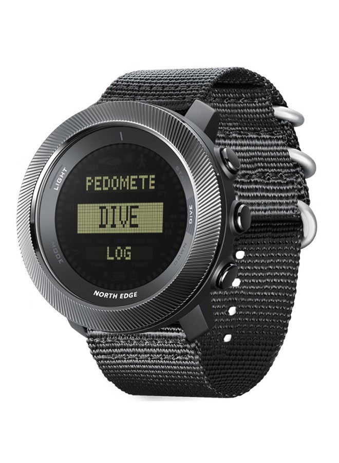 NORTH EDGE ساعة رقمية للرجال من North Edge Freediving مع بوصلة، مقياس الارتفاع، مقياس الضغط، مقياس الحرارة، منبه، عداد خطوات، عداد السعرات الحرارية، مؤقت تنازلي - Image 3