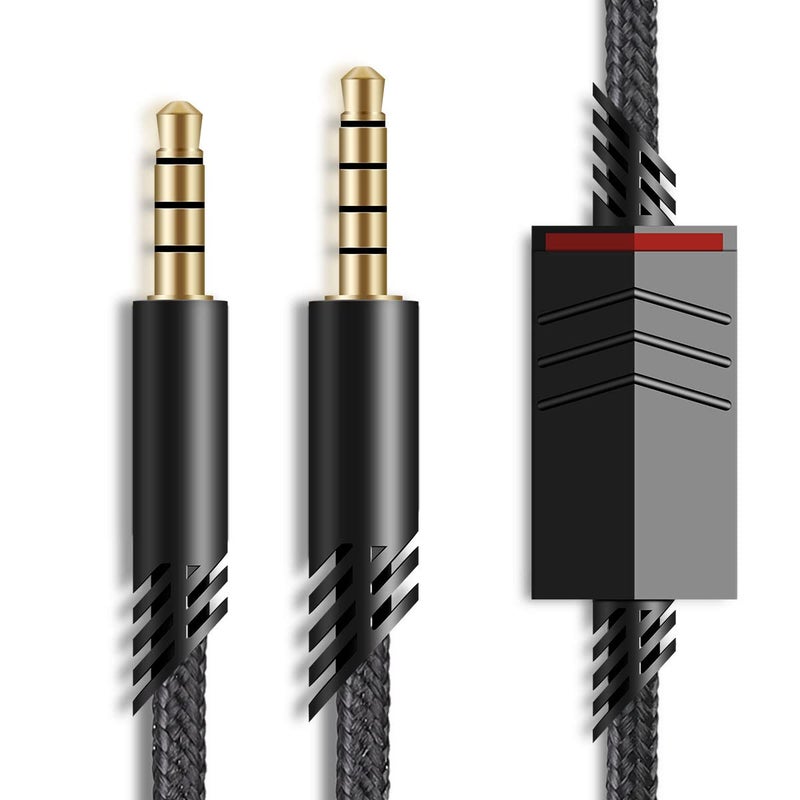 MJKOR Replacement for Astro A40 Inline Mute Cable Cord, Mute Function Audio Aux Gaming Wire Compatible with Astro A40 Headsets (2 Meter, Nylon Braided) - Image 1