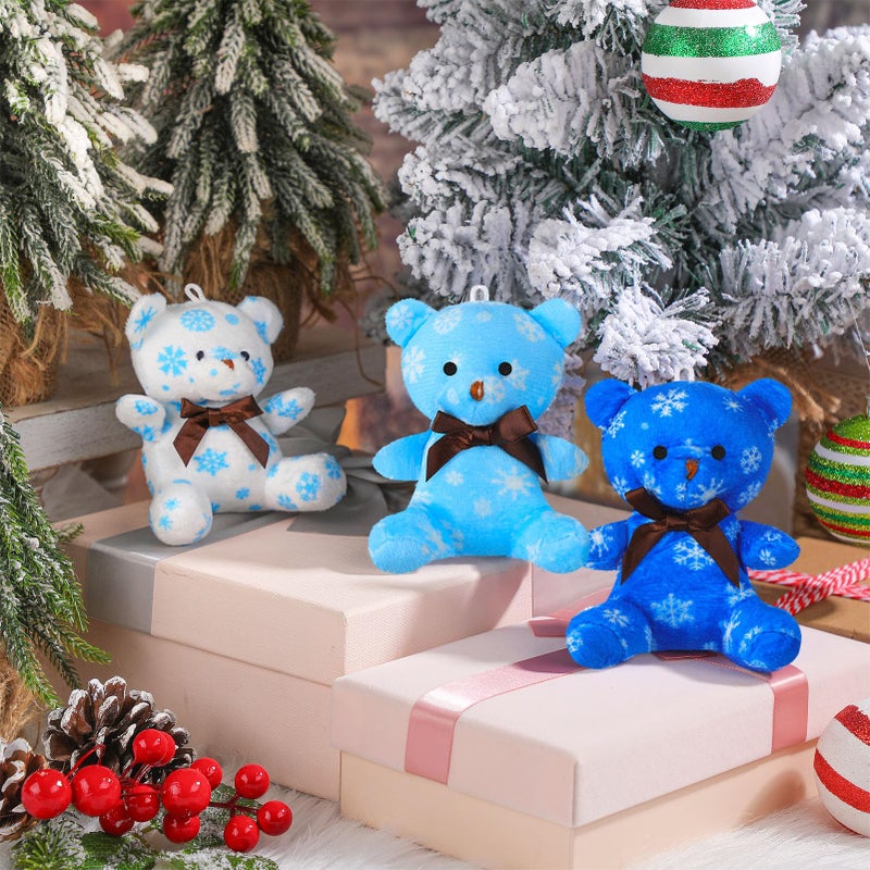 Haull 18 Pcs Valentine Heart Shaped Stuffed Animals Bears Bulk Gifts Plush Bears Bulk Mini Soft Stuffed Toys Small Cute Plush Toy 4" for Kids Adults Party Favors Home(Sweet) - Image 3
