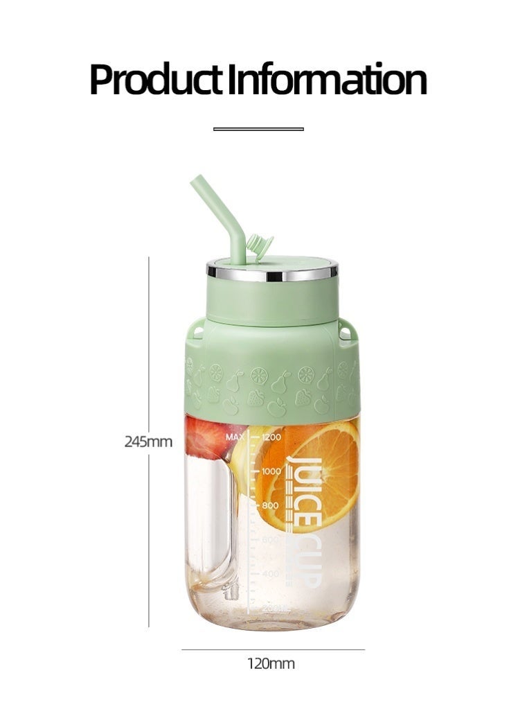 Portable Blender with Straw, 1200ML 40oz Juice Blender Bottle for Shakes & Smoothies, USB Rechargeable Mixer Juicer Cup for Camping, Travel, Business (Beige, K3) - Image 3