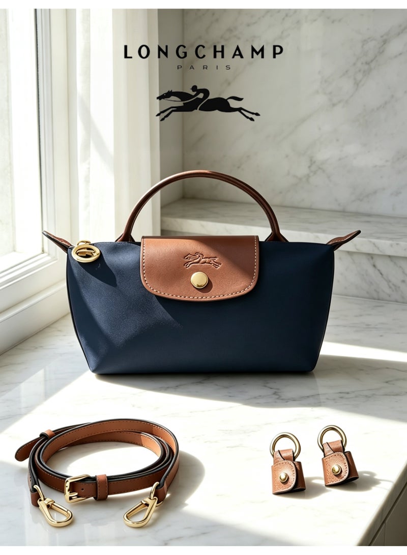 Longchamp French Longchamp Women's fashion versatile mini makeup bag handbag shoulder bag handheld small bag Mini Space Saver Bag - Image 1
