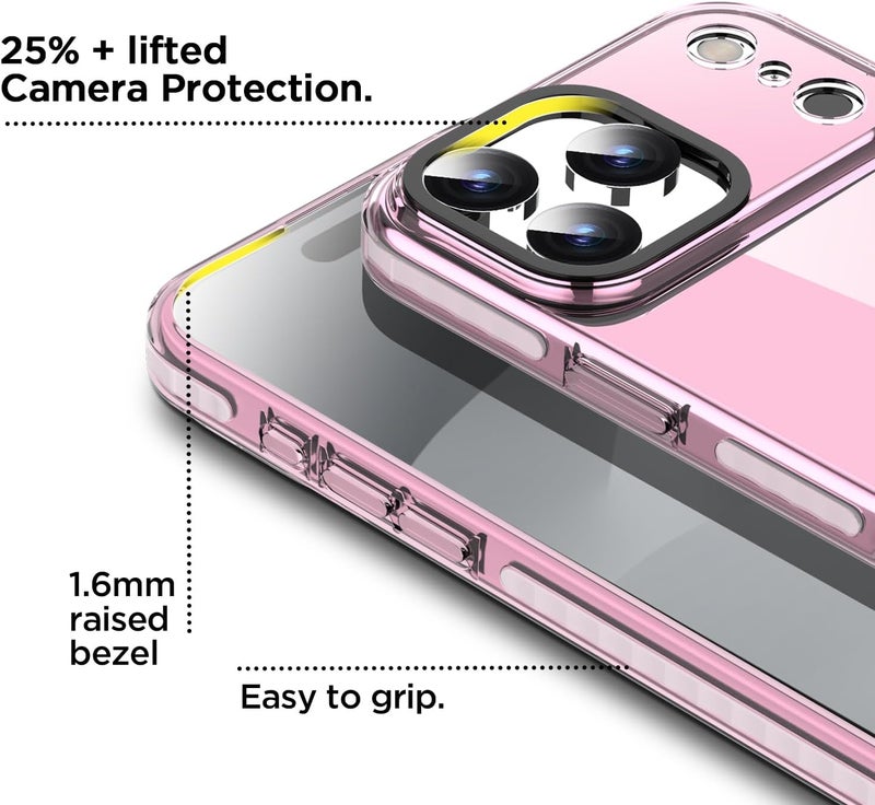 AICase Neon Pink Clear Phone Case for iPhone 17 Pro Max, Slim Thin Lightweight Colorful Colored Trendy Protective Bright Cell Phone Cover - Image 5