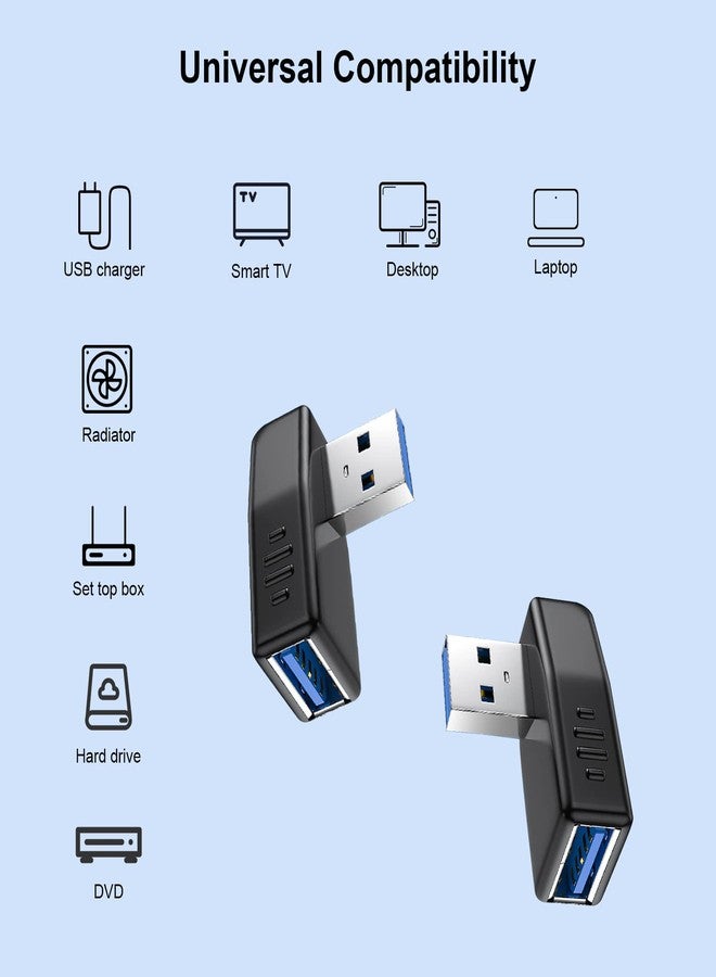 Oxsubor USB 3.0 Adapter 90 Degree Male to Female Coupler Connector Plug Left Angle and Right Angle - Image 4