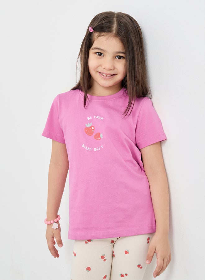 ستايلي تيشيرت ستايلي بطبعة جرافيك ورقبة دائرية - Image 1