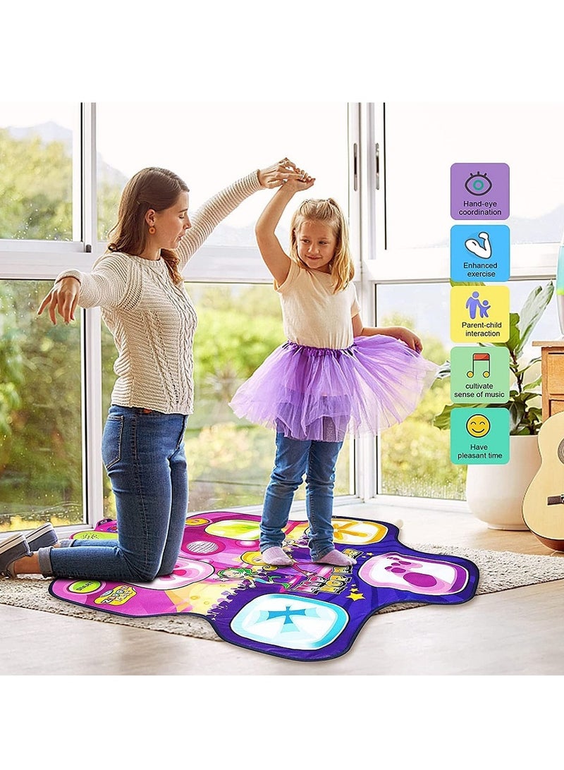 UKR Kids Dance Playmat – Interactive Musical Game with 5 Programs & 4 Rhythm Levels, Flashing Lights, Fun Dance Toy for Girls Ages 4-9, Electronic Floor Mat for Active Play & Gifts - Image 5