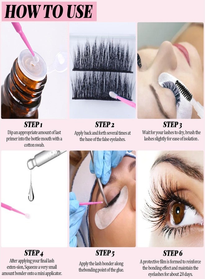 QUKLOGEN Super Lash Bonder Lash Glue Primer for Eyelash Extensions Kit Instant Cure Adhesive Companion 5 IN 1 Professional Use Only Lash Extension Supplies with Brush Tweezers Applicator - Image 5