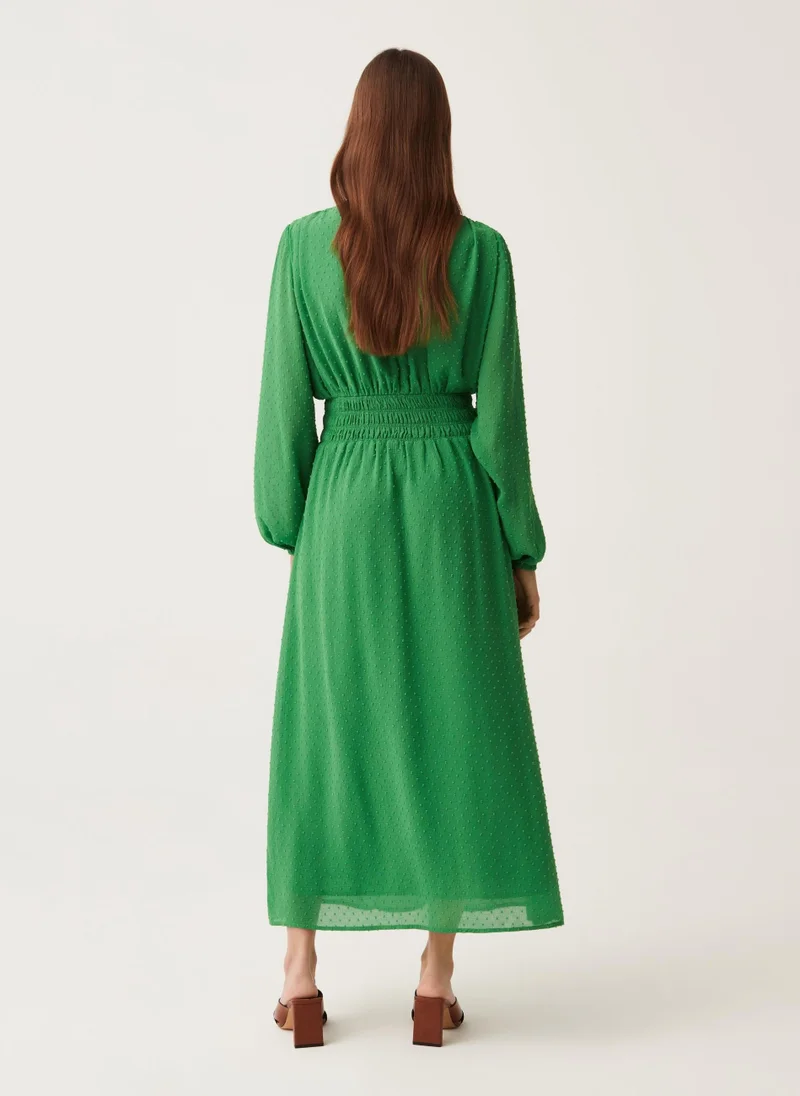 او في اس Plumetis long dress