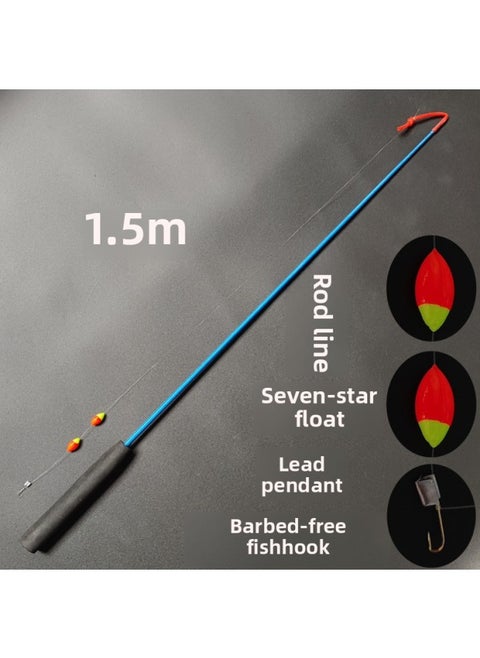 # Children's Fishing Rod For Activities To Catch Moon Cakes, Hooks, Zongzi Props, Mid-autumn Fishing, Radish Pulling Tools, Crabs And Lobsters-Color:1.5m Rod + Hook Floating Line Lead Pendant Color Random