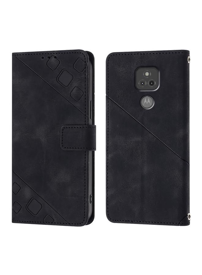 S-TOP Case For Motorola Moto G Play 2021 Skin Feel Embossed Leather Phone Case - Image 2