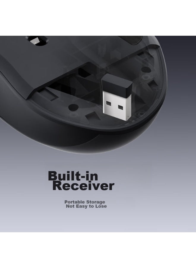 إم آي Xiaomi Wireless Comfort Mouse، 2.4g لاسلكي، خفيف الوزن، هادئ للمكتب، ماوس مكتبي، ماوس لليد اليمنى، مع مستقبل نانو لاسلكي، Deep Space Black - Image 4