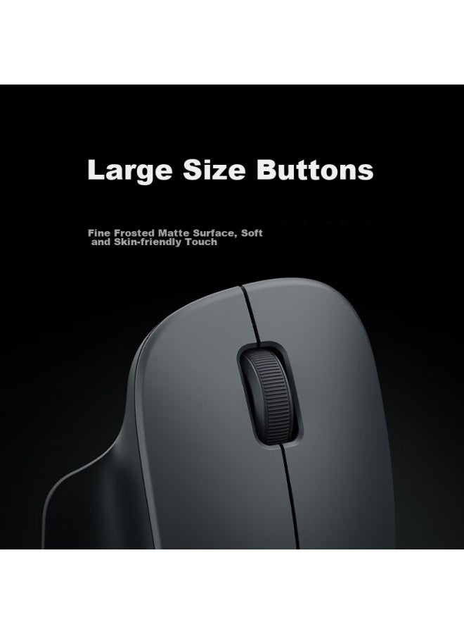 إم آي Xiaomi Wireless Comfort Mouse، 2.4g لاسلكي، خفيف الوزن، هادئ للمكتب، ماوس مكتبي، ماوس لليد اليمنى، مع مستقبل نانو لاسلكي، Deep Space Black - Image 1
