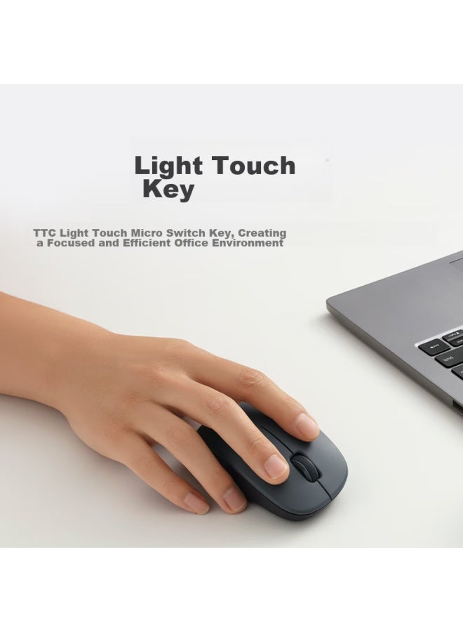 إم آي Xiaomi Wireless Comfort Mouse، 2.4g لاسلكي، خفيف الوزن، هادئ للمكتب، ماوس مكتبي، ماوس لليد اليمنى، مع مستقبل نانو لاسلكي، Deep Space Black - Image 3