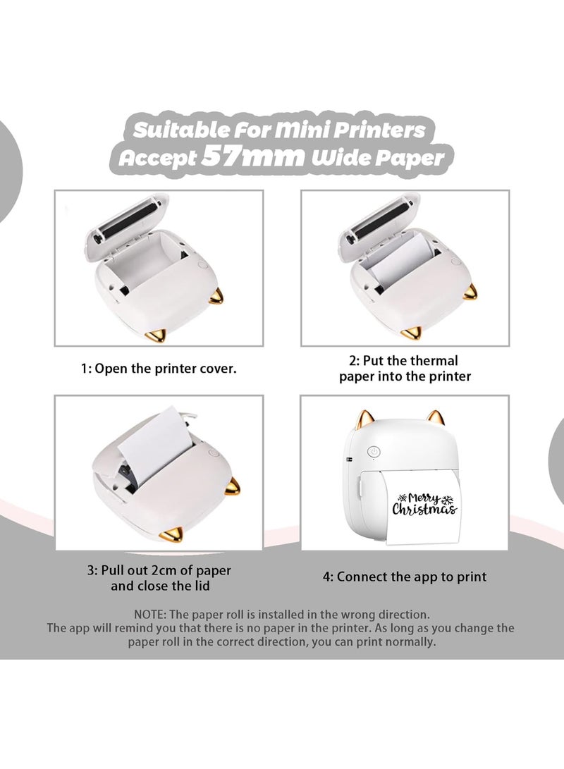Instant Camera Paper Rolls Refill, High Quality Thermal Printing Paper for Mini and Kids Instant Cameras, Pack of 5 - Image 2